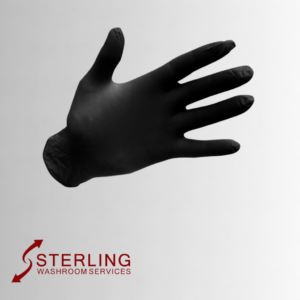 Nitrile powder free gloves black