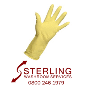Yellow household gloves